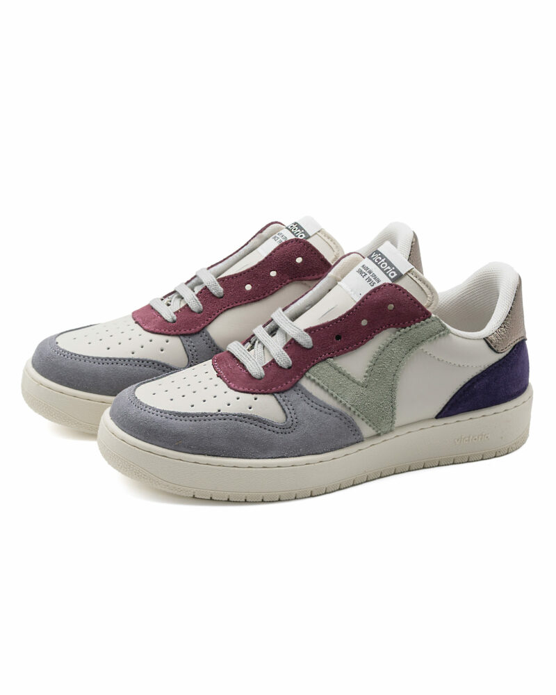 Sneakers Victoria Madrid crosta di cuoio multicolore