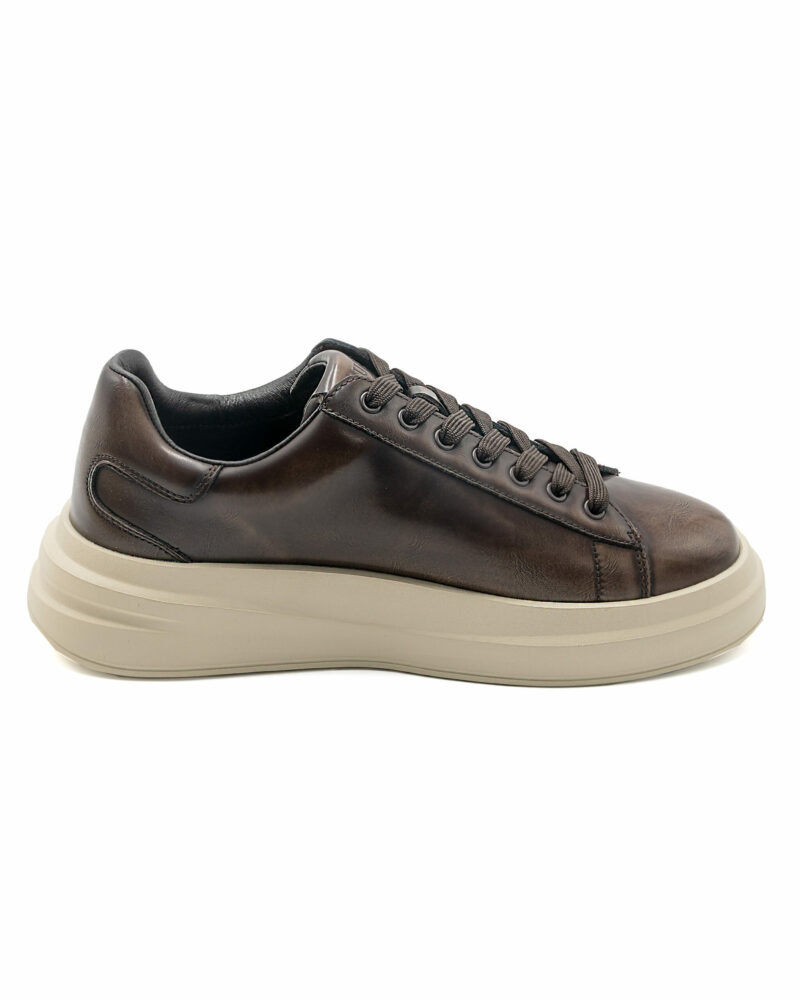 Sneakers uomo Guess Elba vera pelle effetto consumato - immagine 2