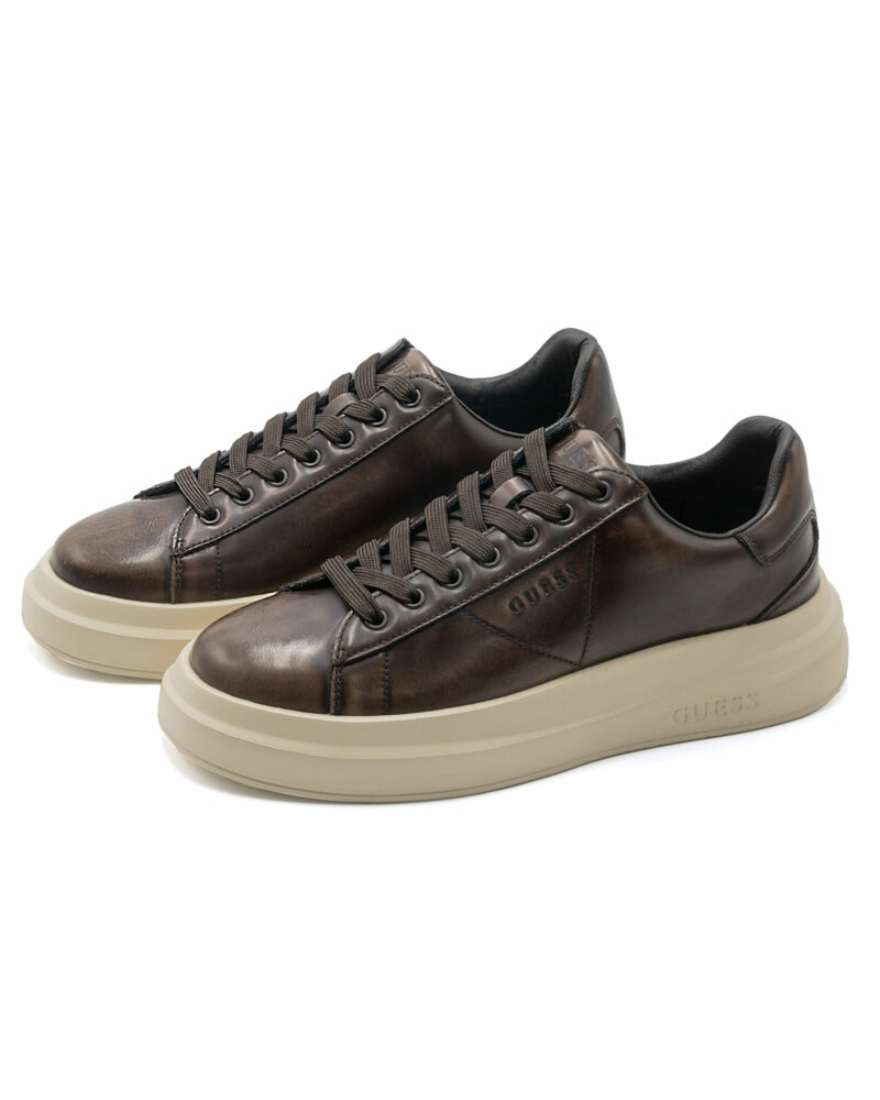 Sneakers uomo Guess Elba vera pelle effetto consumato - immagine 4