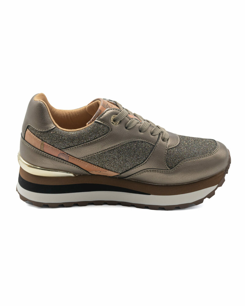 Sneakers runner Prima Classe glitterate bronzo - immagine 2