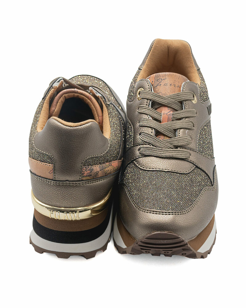 Sneakers runner Prima Classe glitterate bronzo - immagine 3