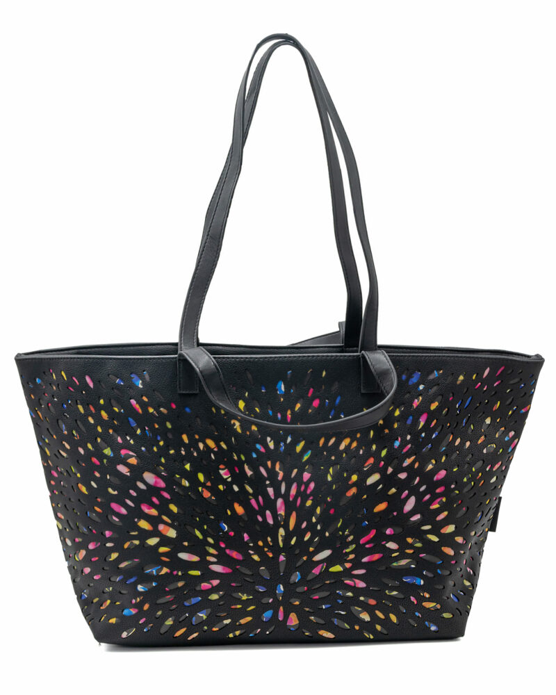 Borsa shopper Desigual traforata effetto pelle - immagine 2