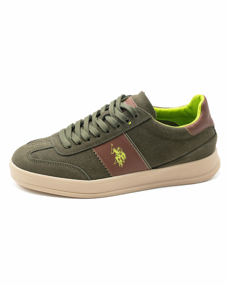 Sneakers uomo U.s. Polo Campy verde militare