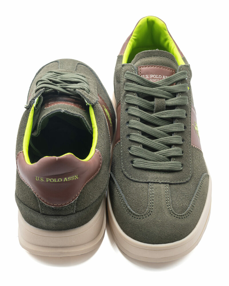 Sneakers uomo U.s. Polo Campy verde militare