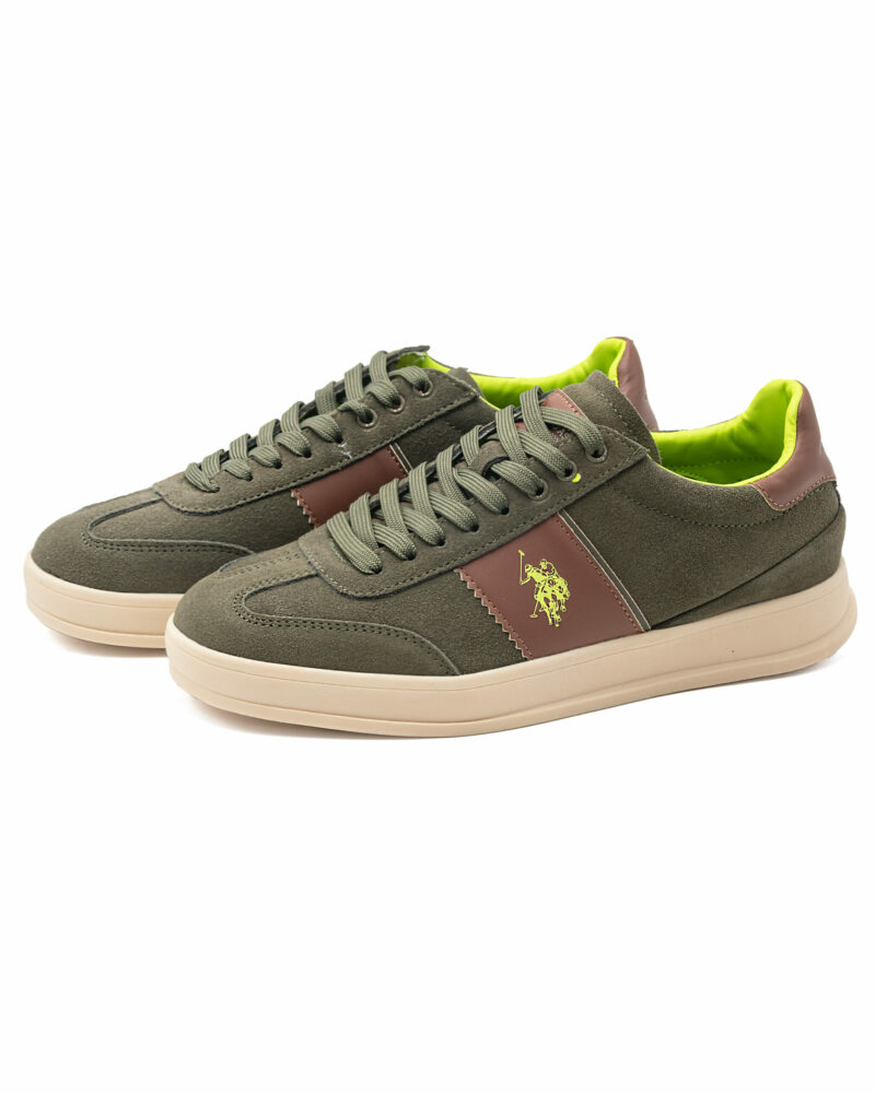 Sneakers uomo U.s. Polo Campy verde militare