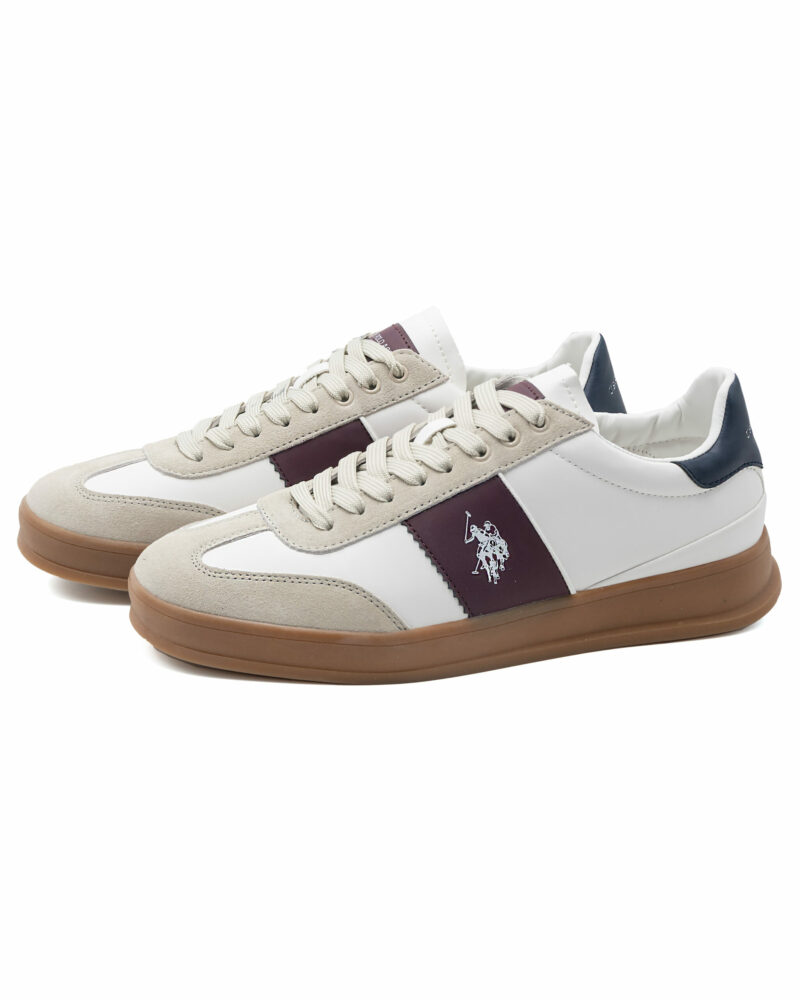 Sneakers uomo U.s. Polo Campy bianca multicolore