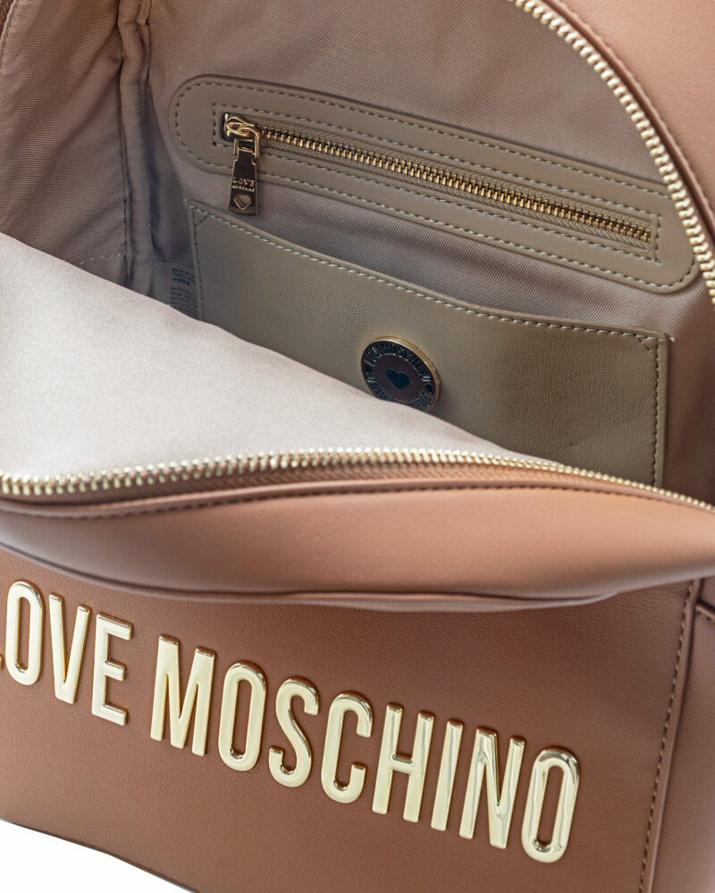 Zaino Love Moschino logo lettering metallico