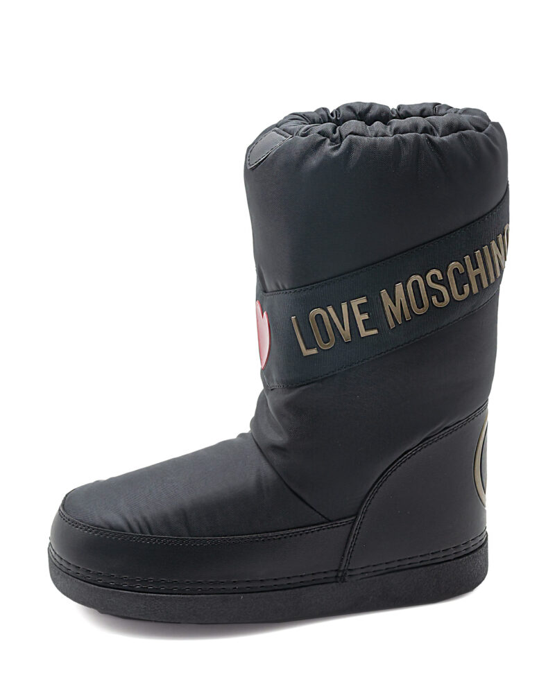 Stivaletti da neve alti Love Moschino scritta logo laterale