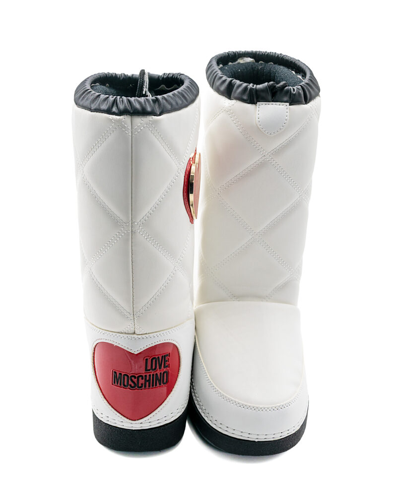 Stivaletti da neve alti Love Moschino in ecopelle trapuntata - immagine 3