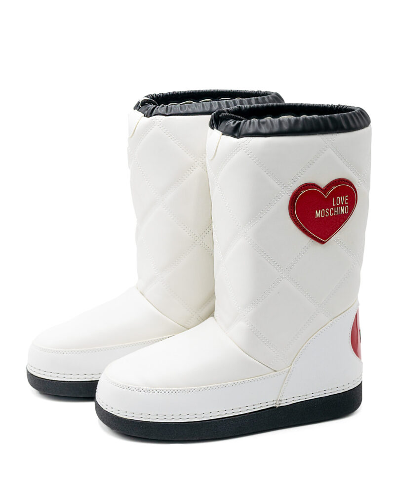 Stivaletti da neve alti Love Moschino in ecopelle trapuntata - immagine 4